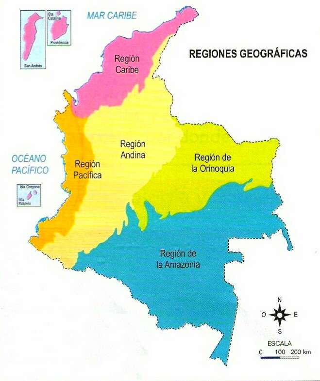 Colombian geography online puzzle