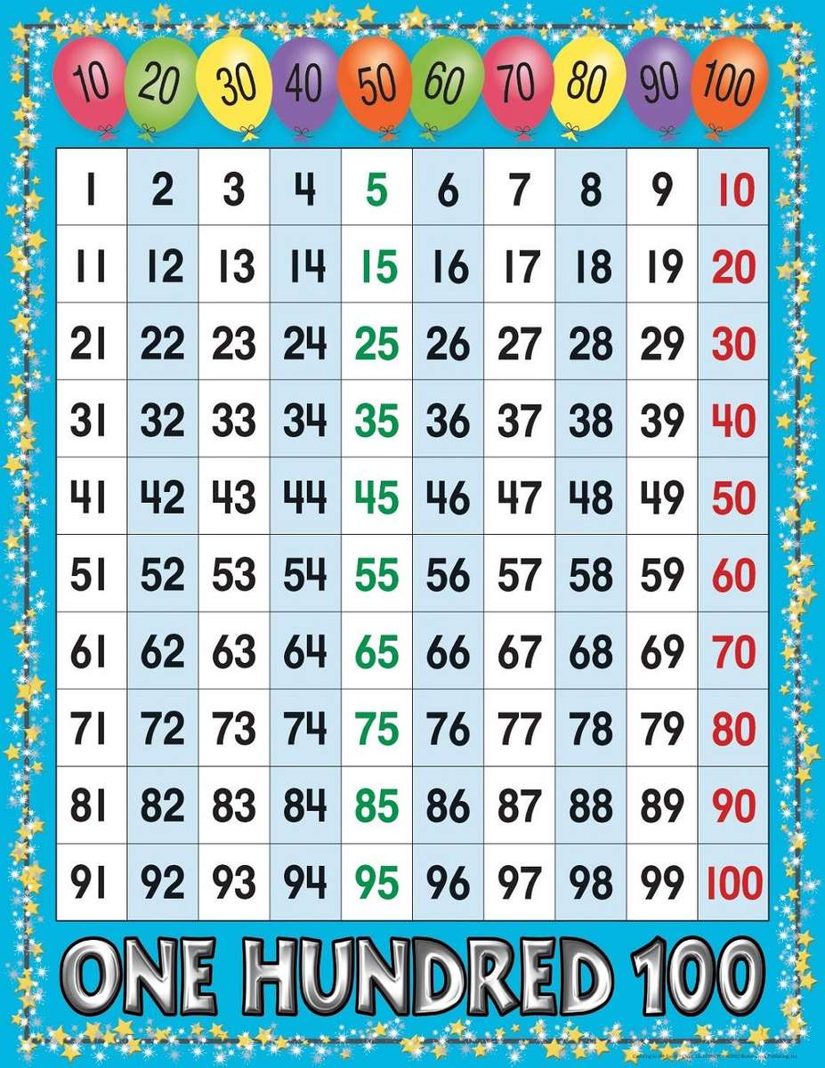 1 FINO A 100 puzzle online
