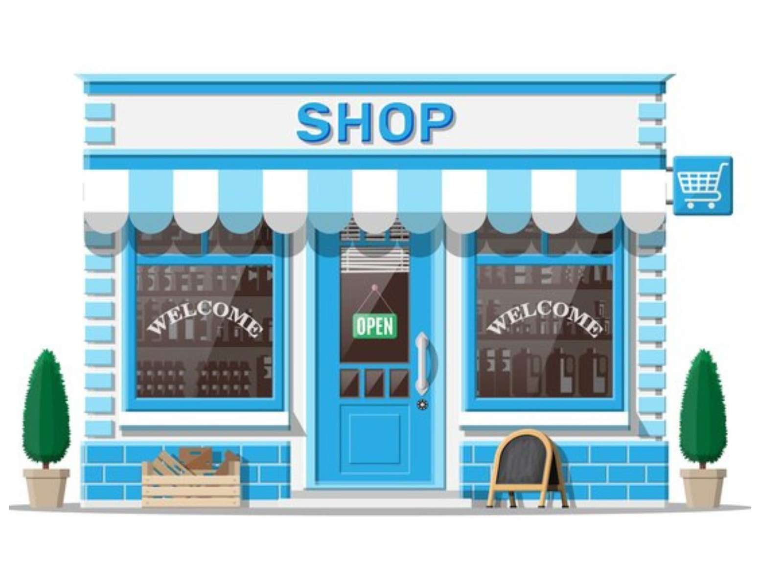 store front puzzle online from photo
