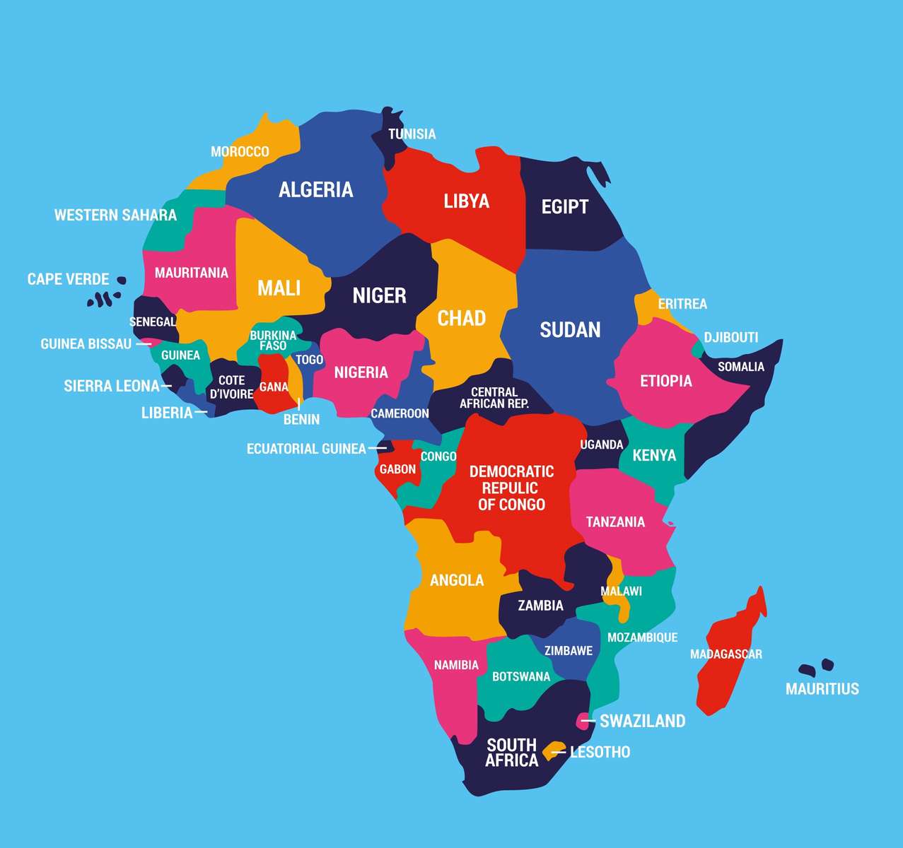 Afrikaanse continent puzzel online van foto