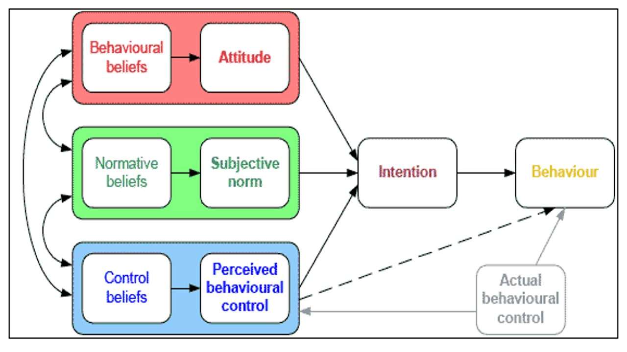 Theory of planned behavior online puzzle