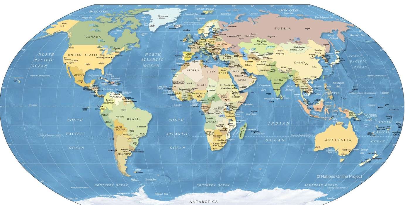 WORLD MAP JIGZAW PUZZLE puzzle online from photo
