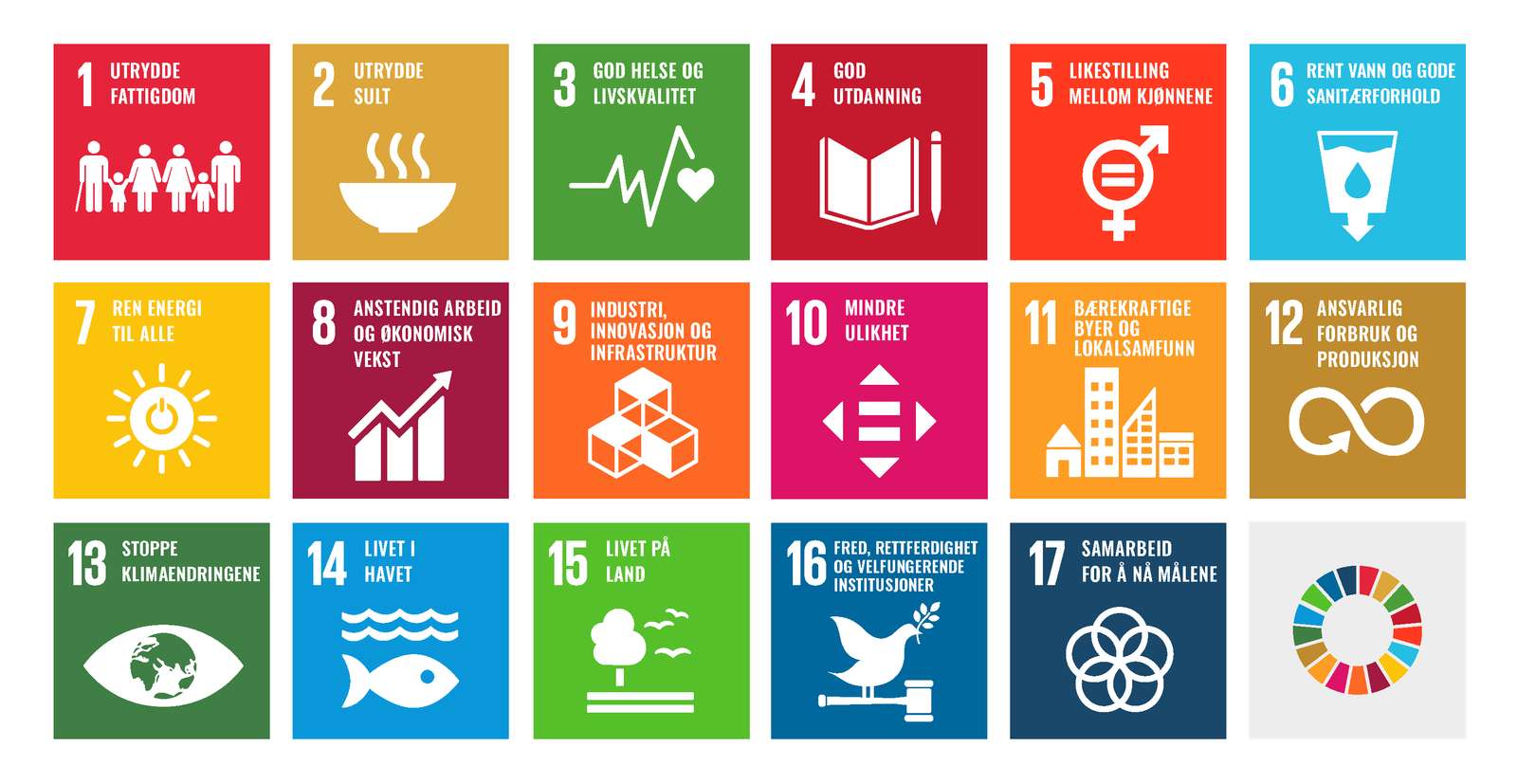 FNs bærekraftsmål puzzel online van foto