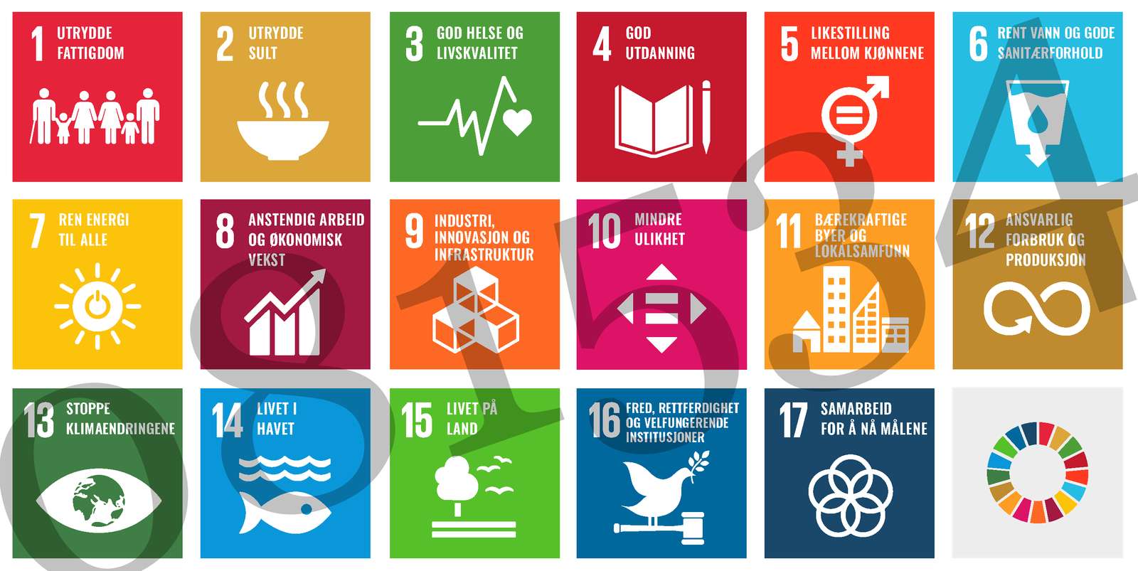 FNs Bærekraftsmål online puzzel