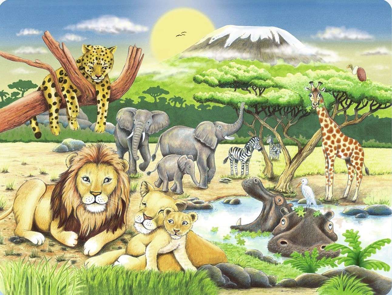 afrikai állatok online puzzle
