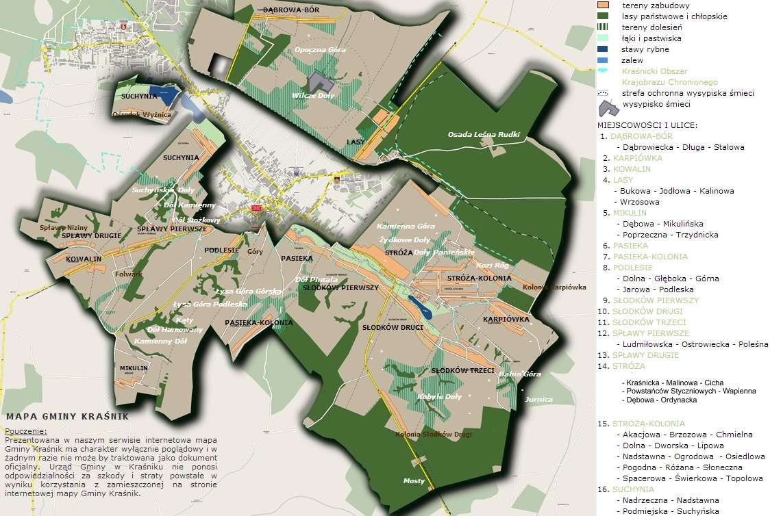 Карта коммуны онлайн-пазл