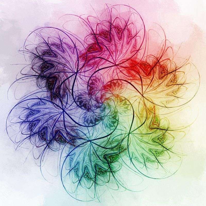 Colores circulares en movimiento rompecabezas en línea