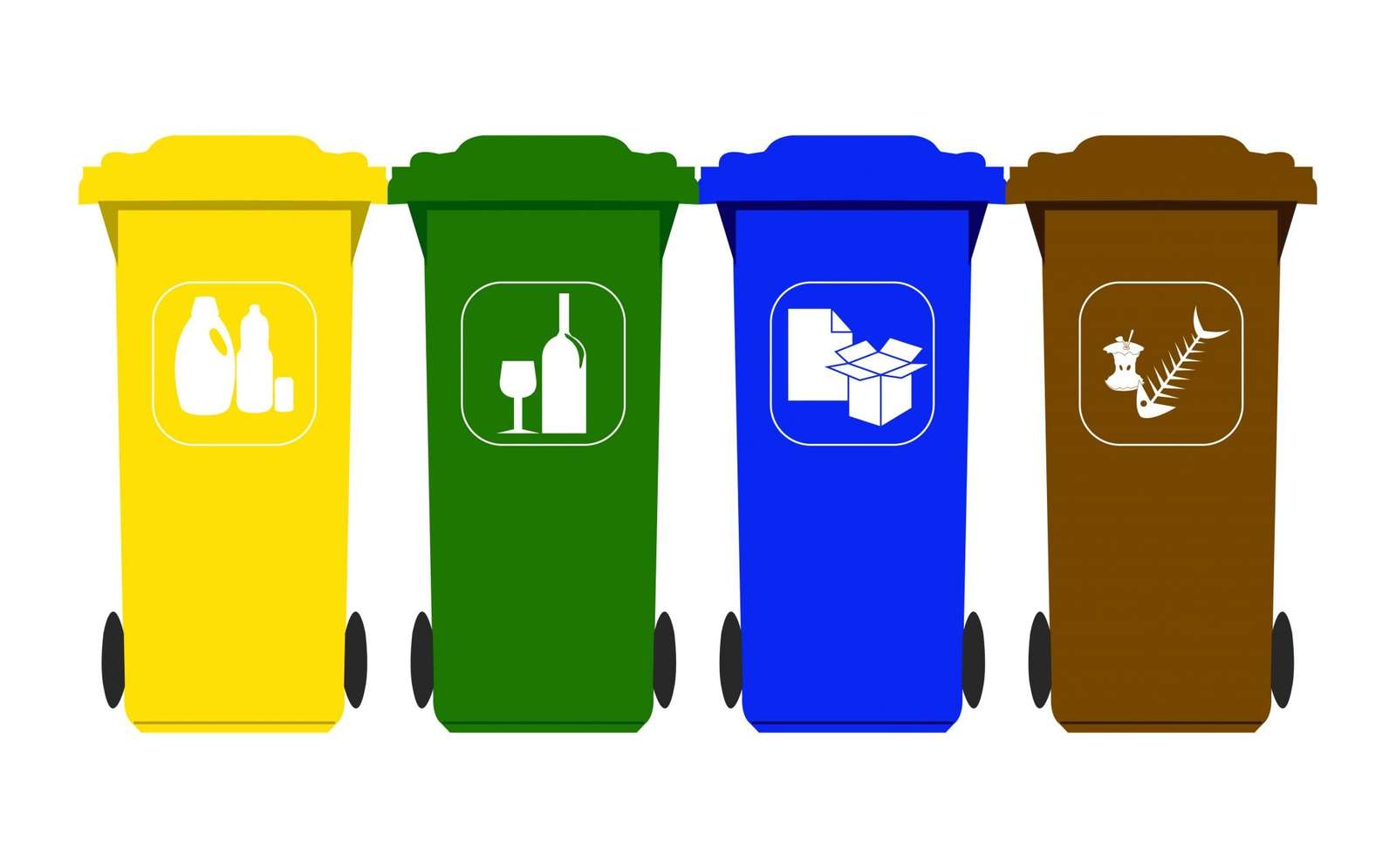баки для сміття скласти пазл онлайн з фото