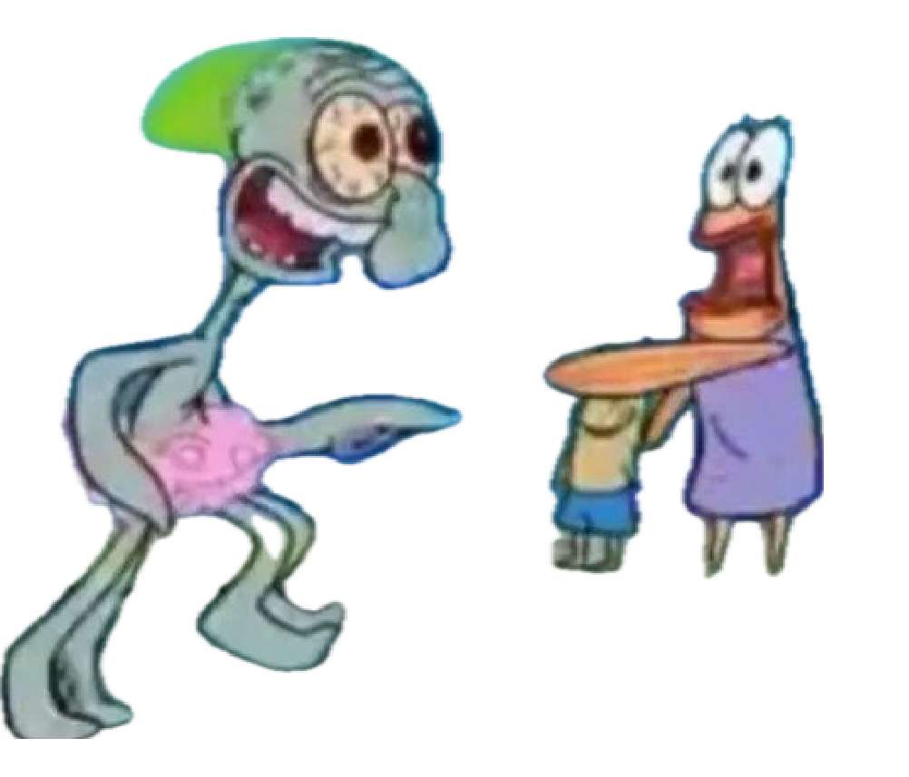 naked squidward puzzle online from photo