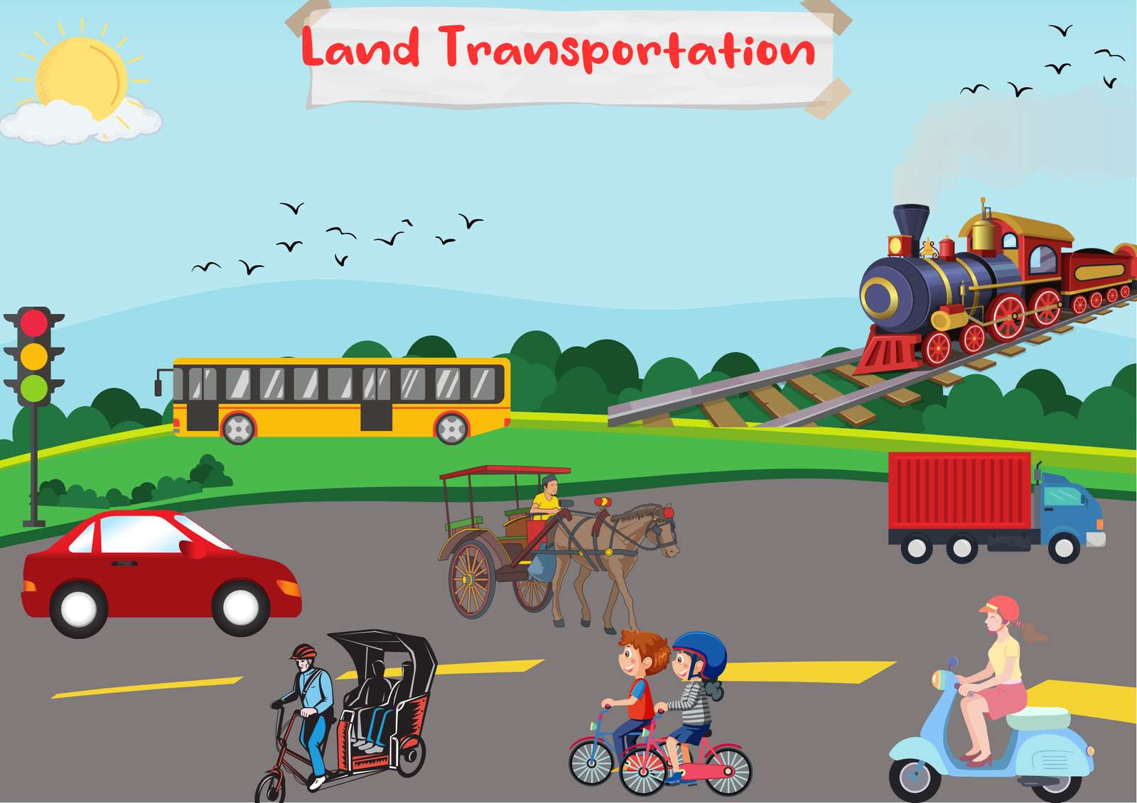 Land transportation online puzzle