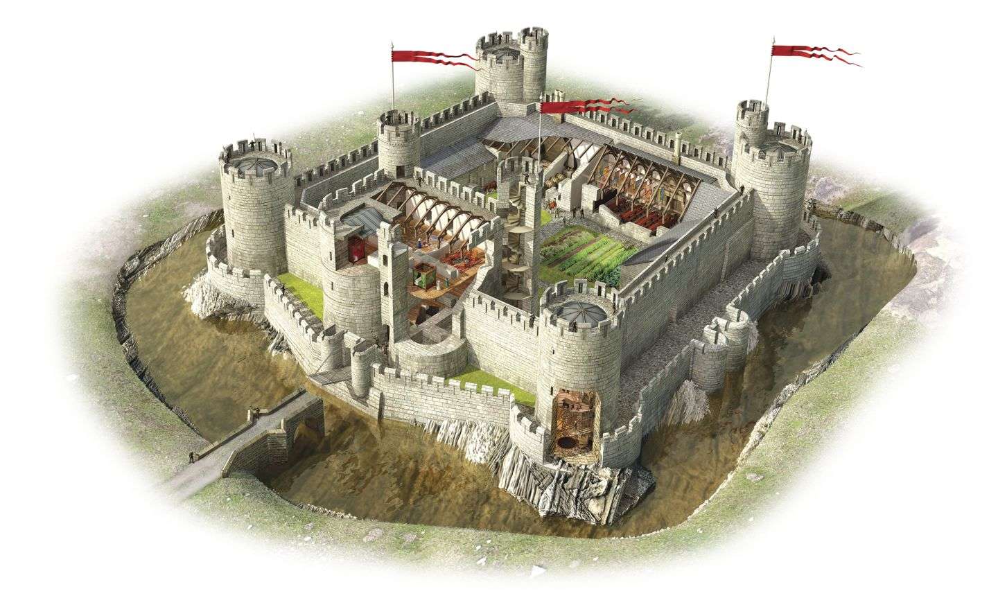 Schloss IM MITTELALTER Online-Puzzle vom Foto