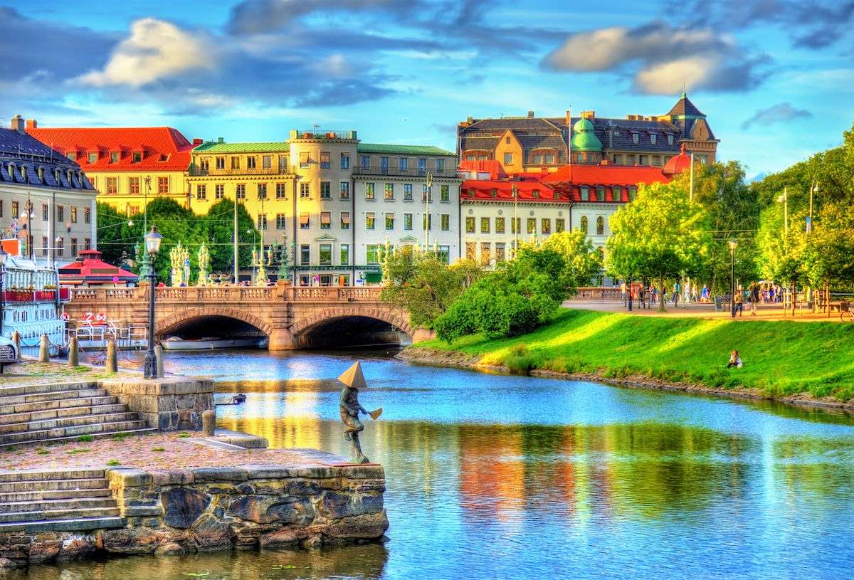 Suécia no azul puzzle online