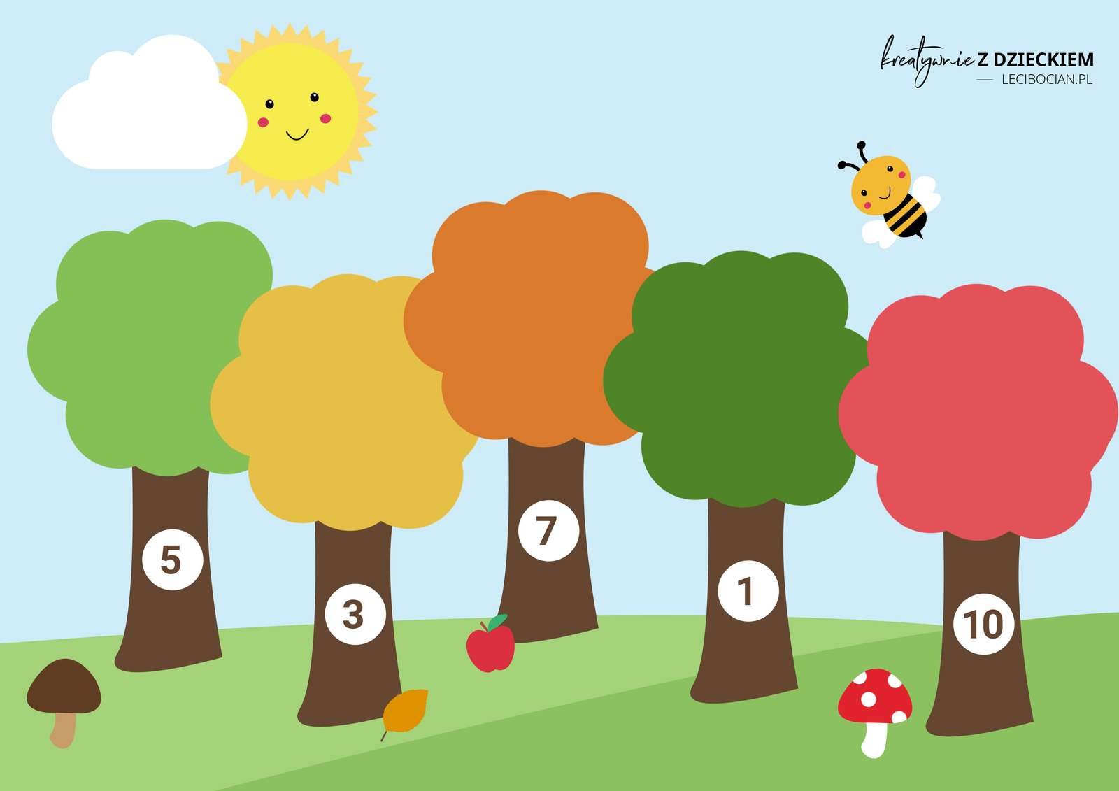 Trees wood sun online puzzle