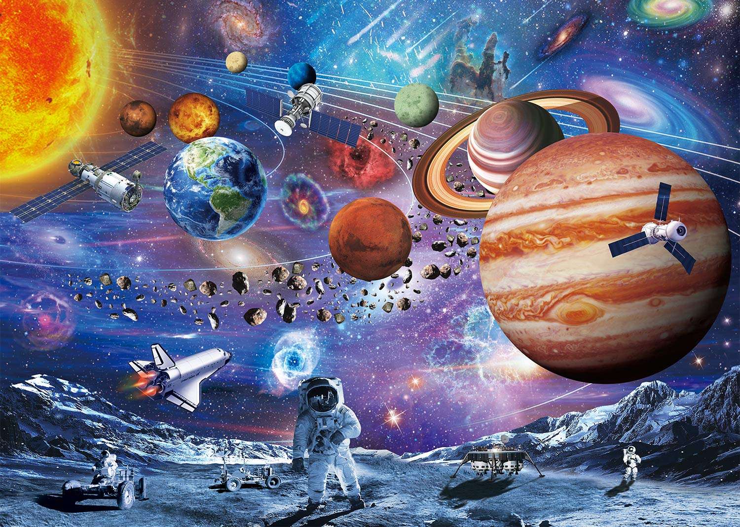 Space puzzle puzzle online from photo