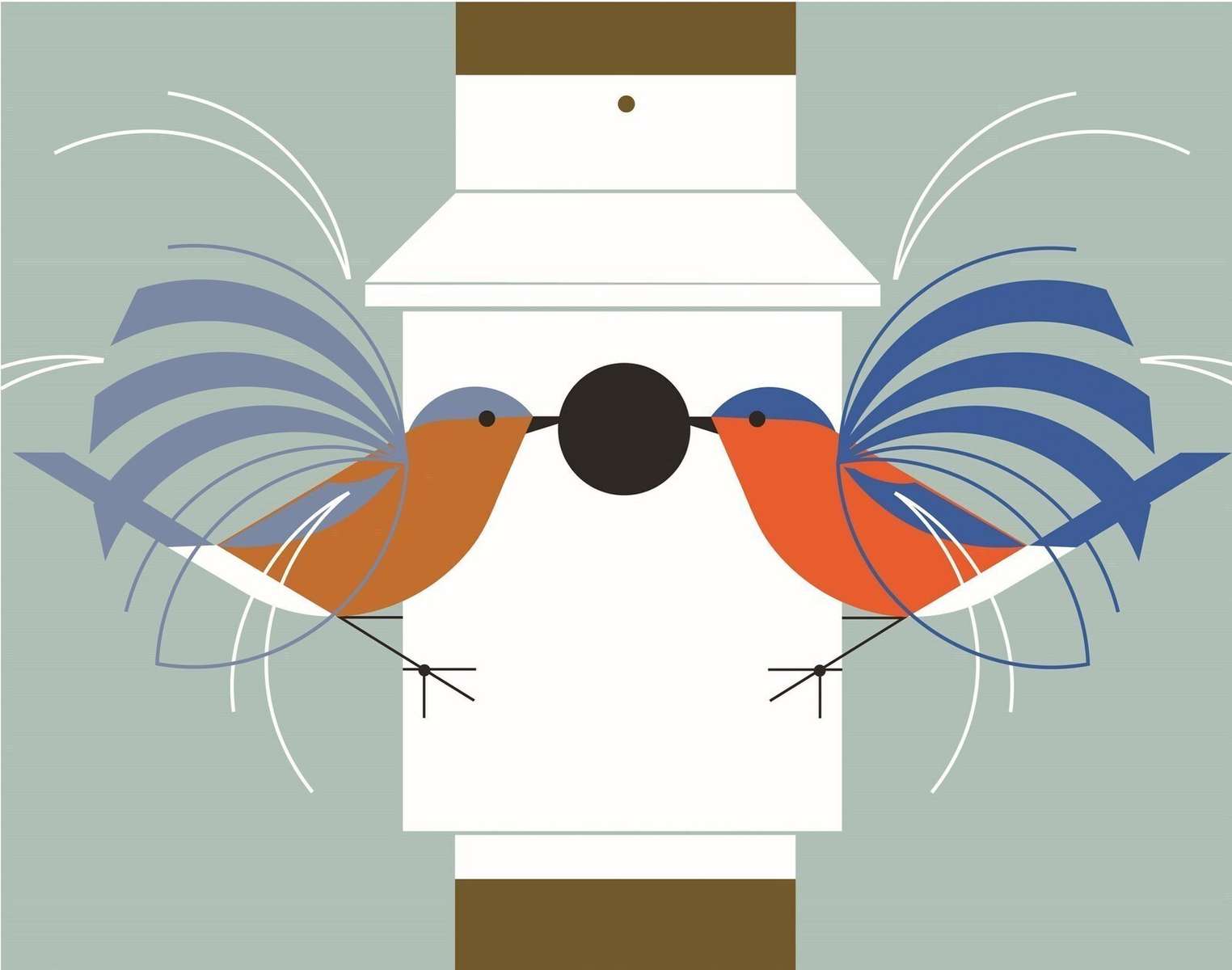 Charley Harper Homecoming puzzle online from photo