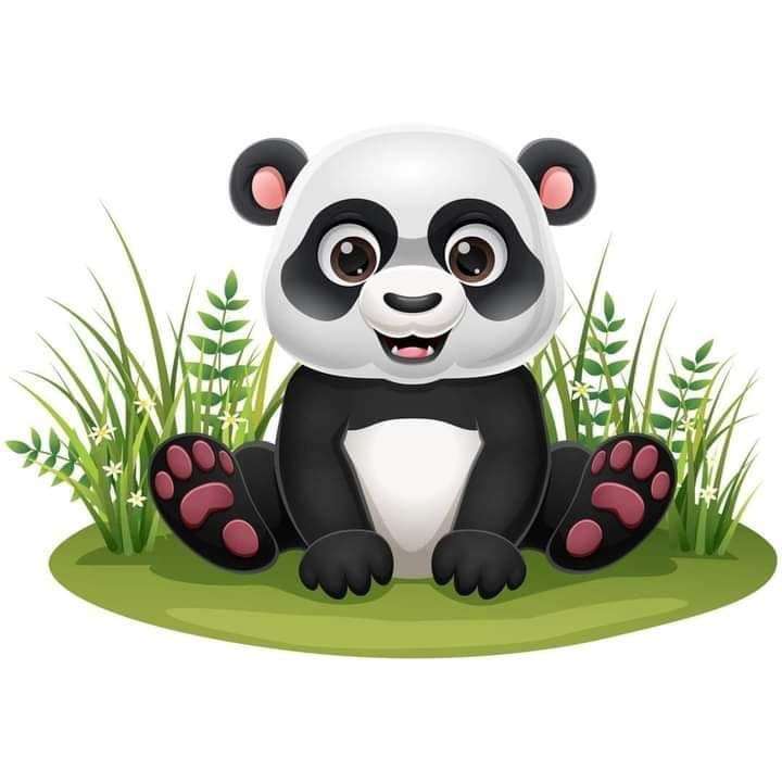 animales elefante y panda puzzle online a partir de foto