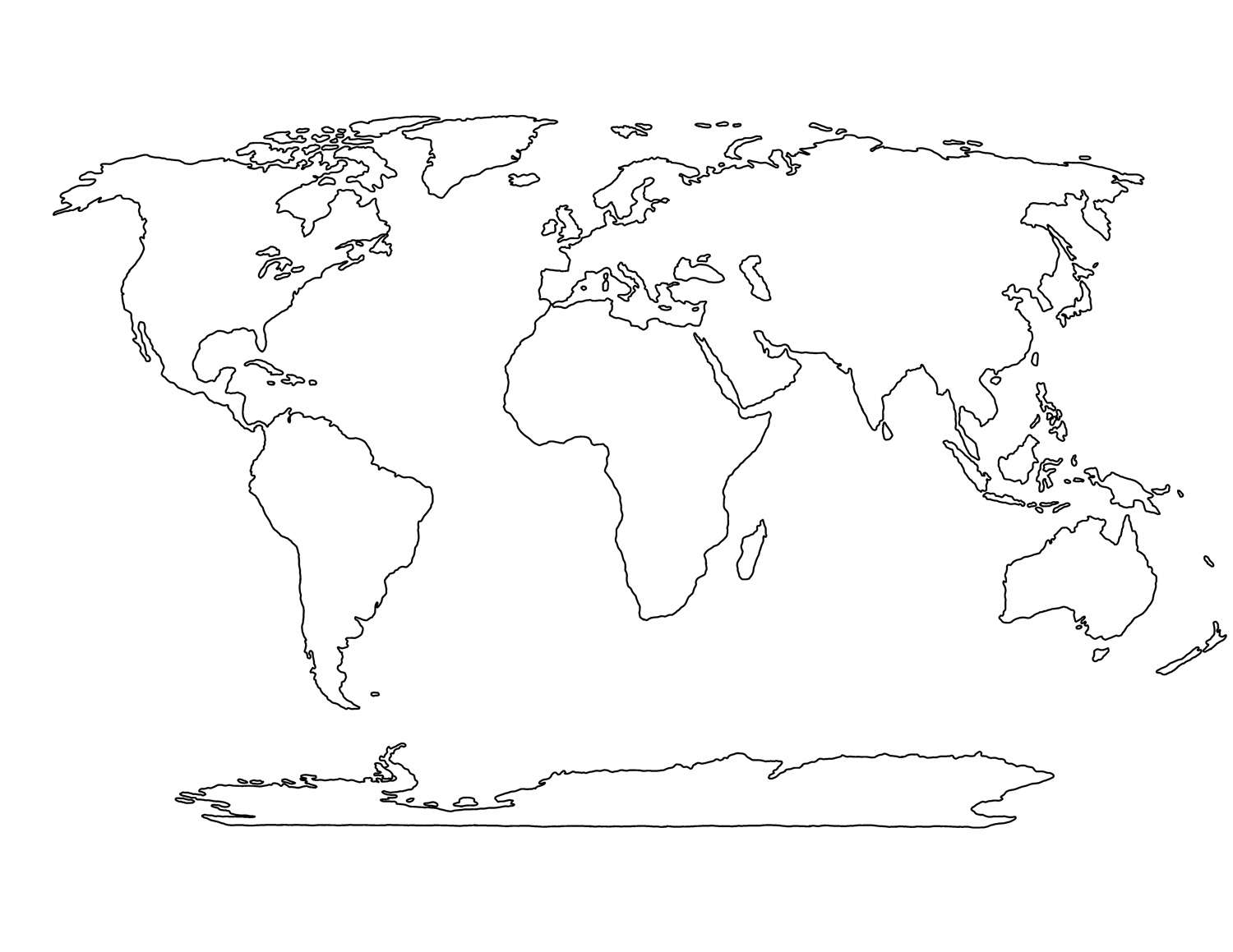 mapa mundial em branco puzzle online a partir de fotografia