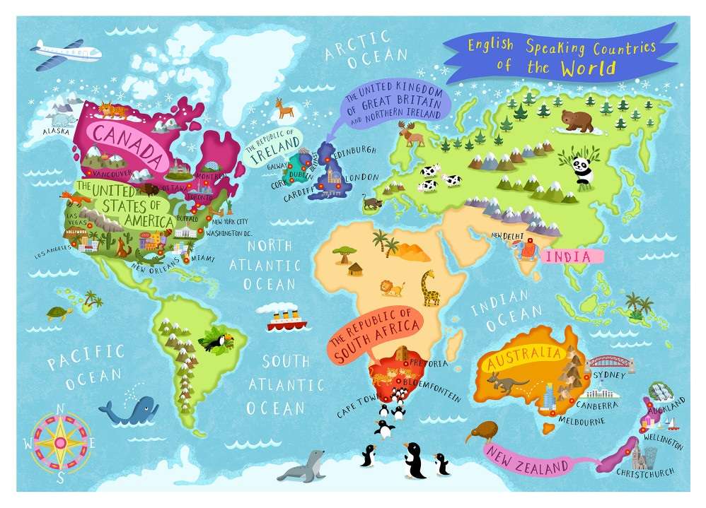 mapa del mundo puzzle online a partir de foto