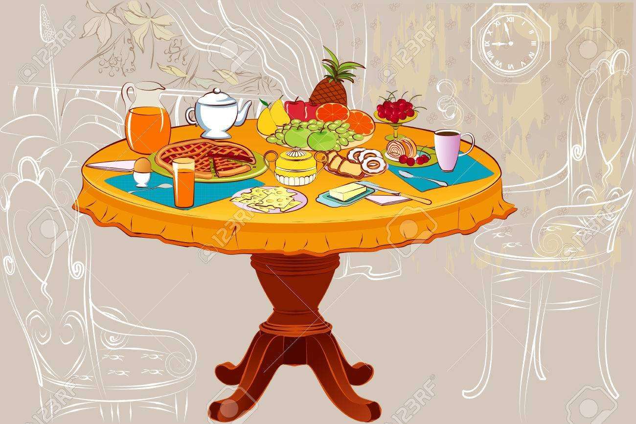 mesa festiva. puzzle online a partir de fotografia