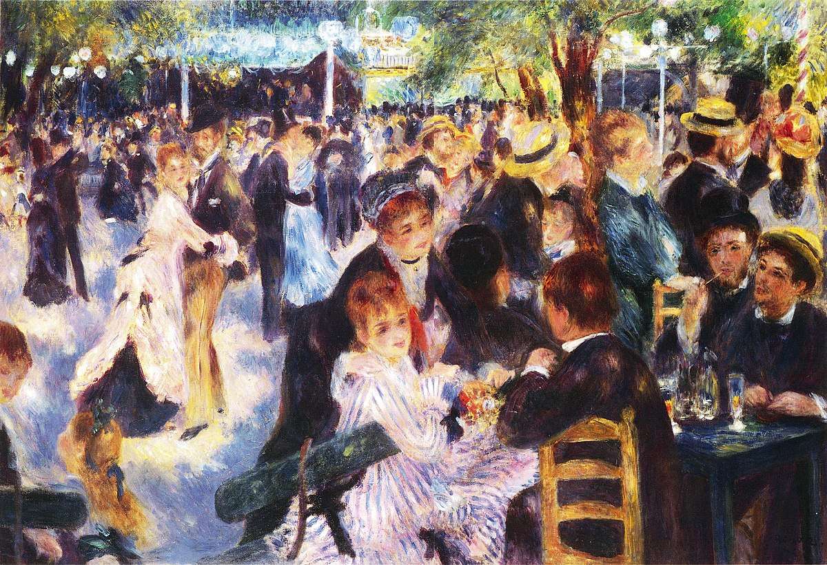 Renoir Le Moulin De La Galette målning i Mus Pussel online