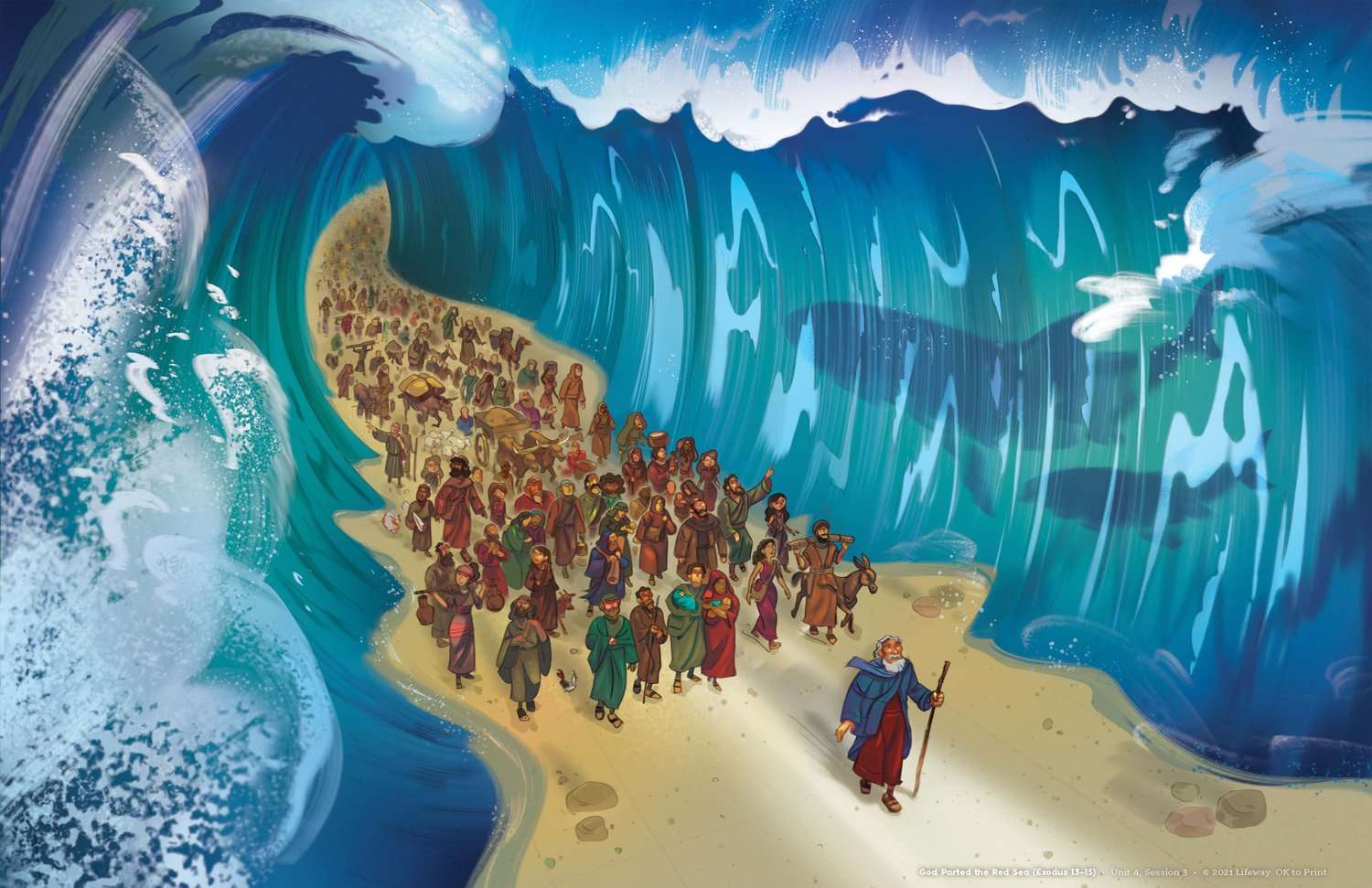 Моисей разделил Красное море онлайн-пазл