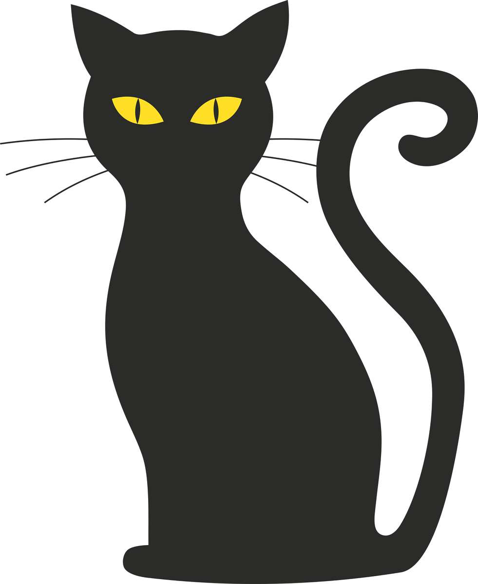 svart katt pussel pussel online från foto