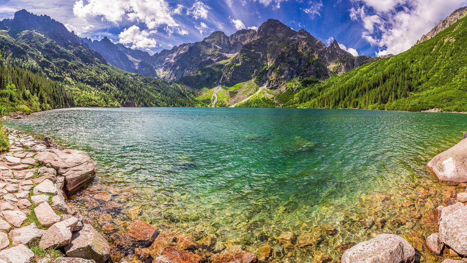 Morskie Oko sjön i Tatra Pussel online