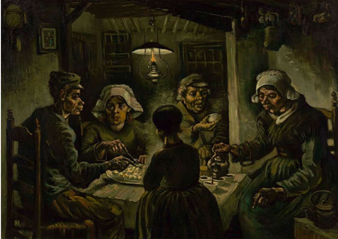 The Potato Eaters puzzle online from photo