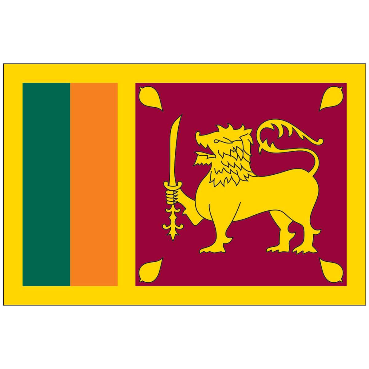 Прапор Шрі-Ланки скласти пазл онлайн з фото