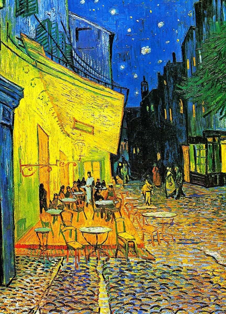 Van Gogh - Terrasse de café la nuit puzzle en ligne