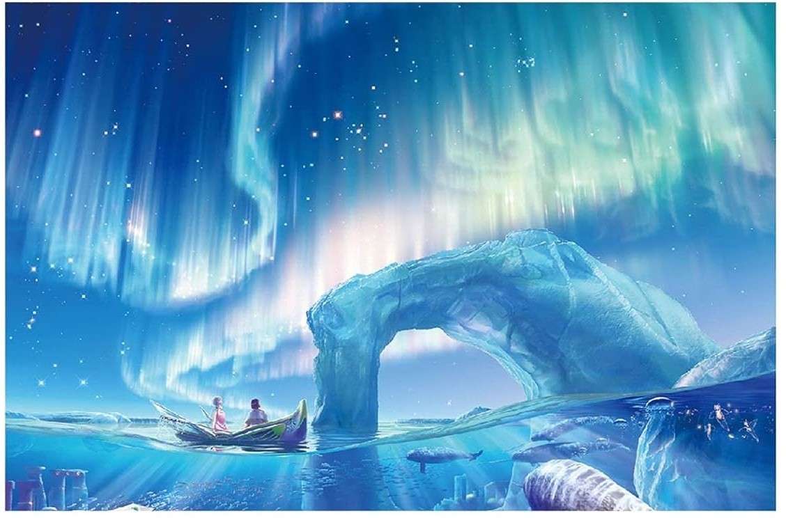 Aurora boreal puzzle online a partir de fotografia