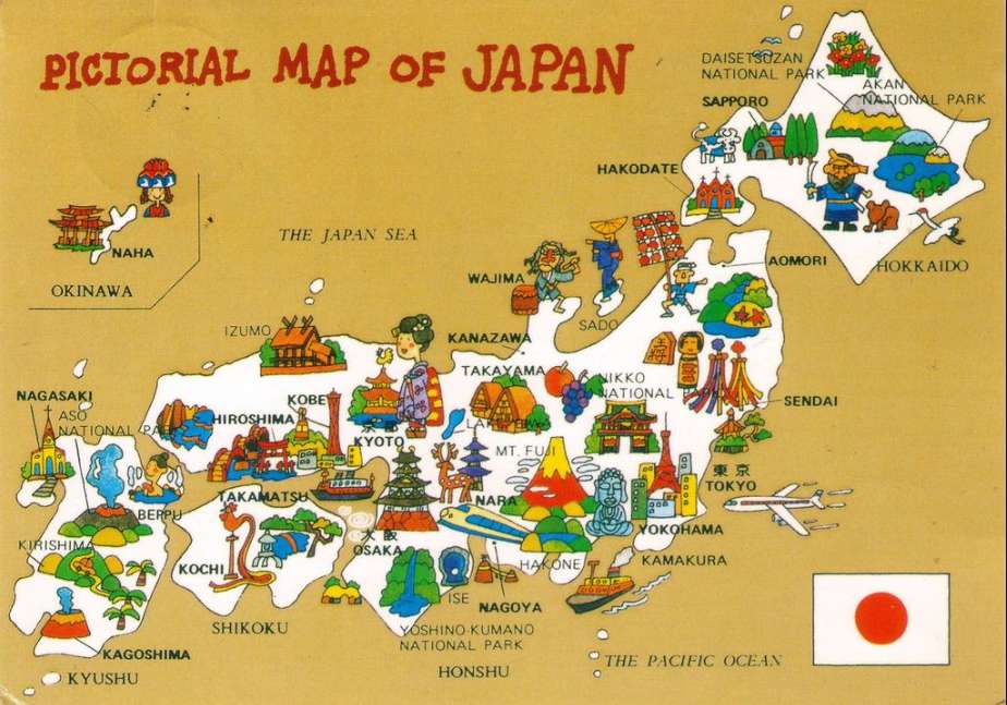 mapa do japão puzzle online