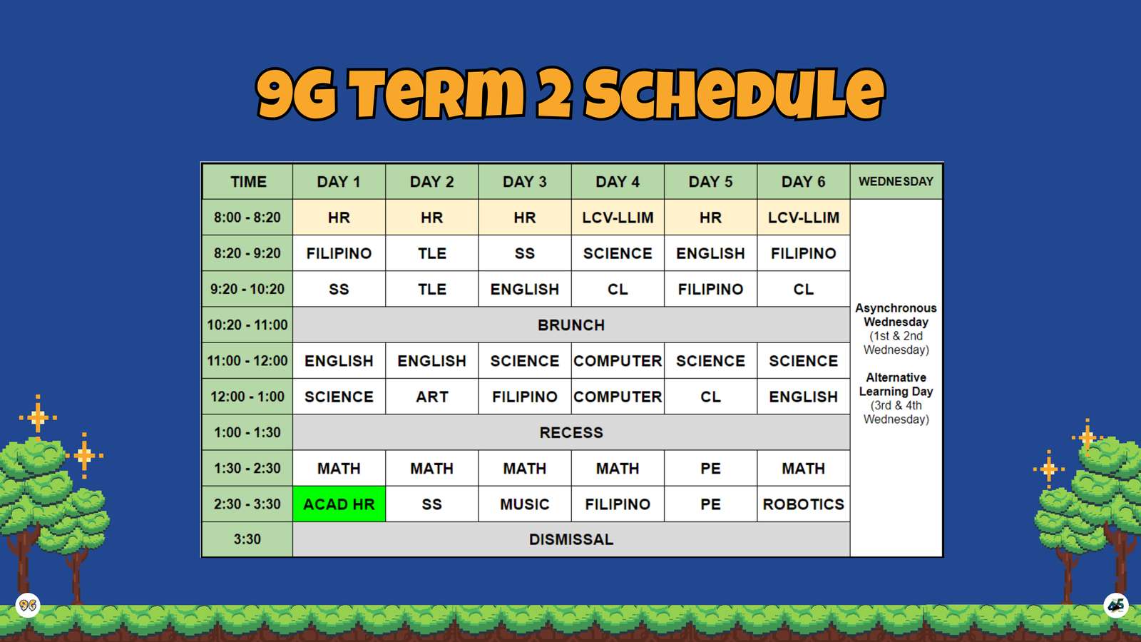 Semesterplan Online-Puzzle