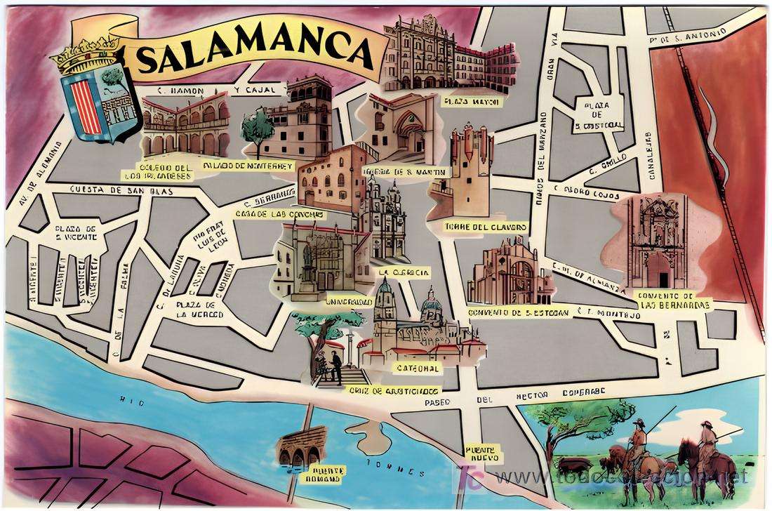 mapa salamanca puzzle online z fotografie