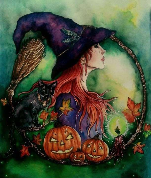Pumpkin witch online puzzle