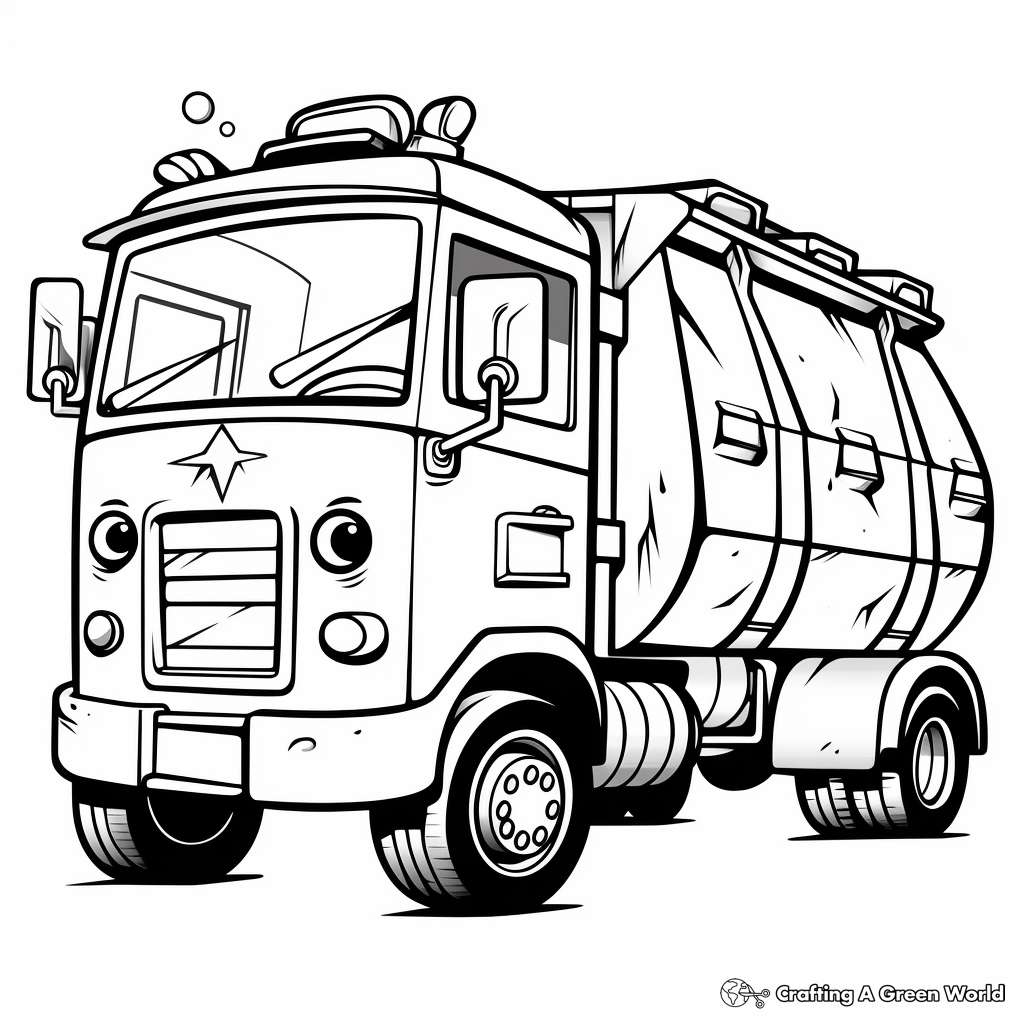 caminhão de lixo puzzle online a partir de fotografia