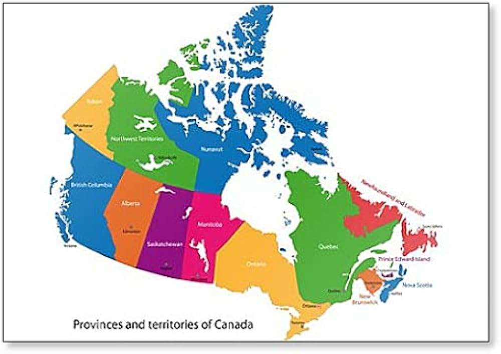 Mapa do Canadá puzzle online