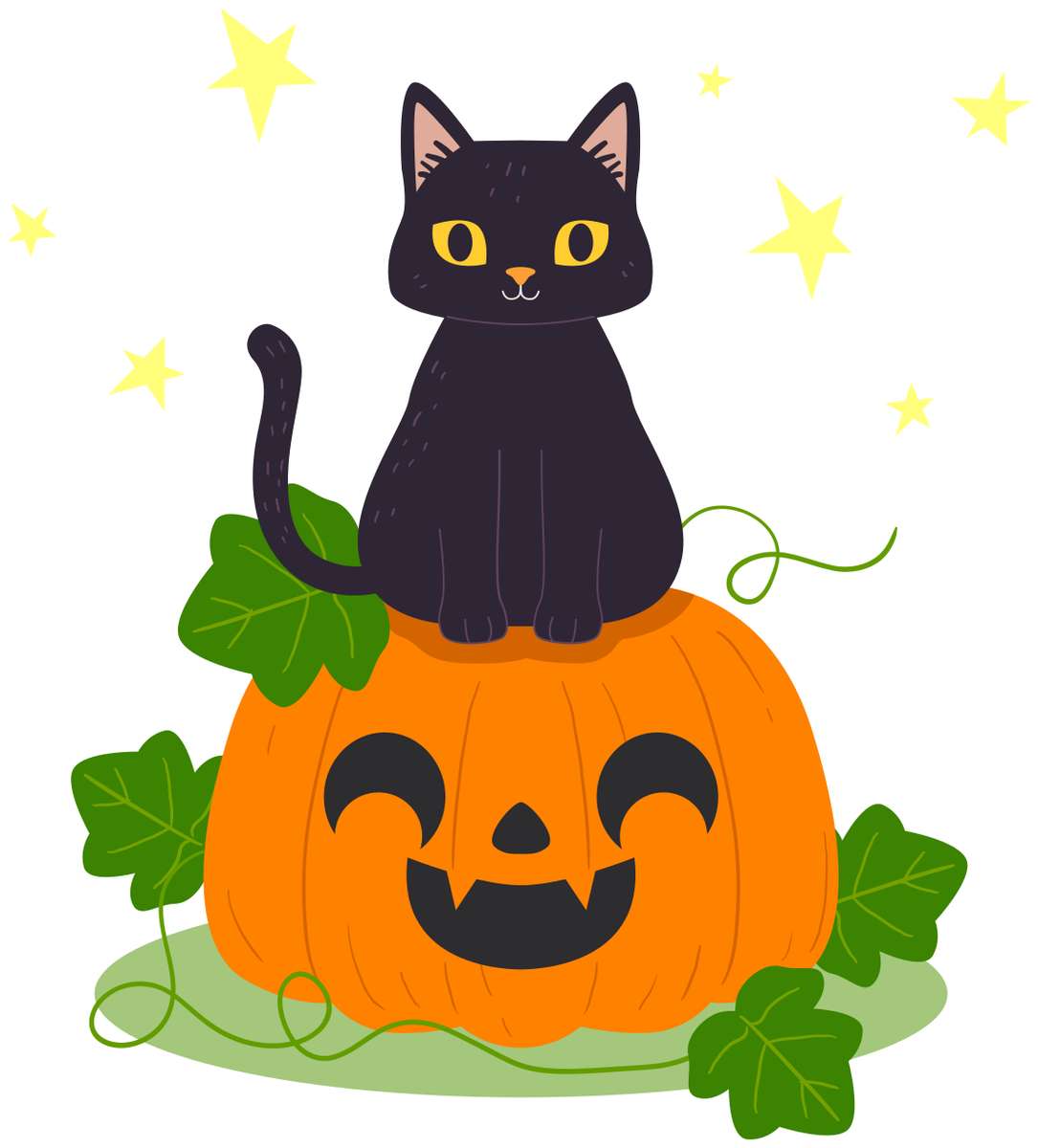 Pisica de Halloween puzzle online din fotografie