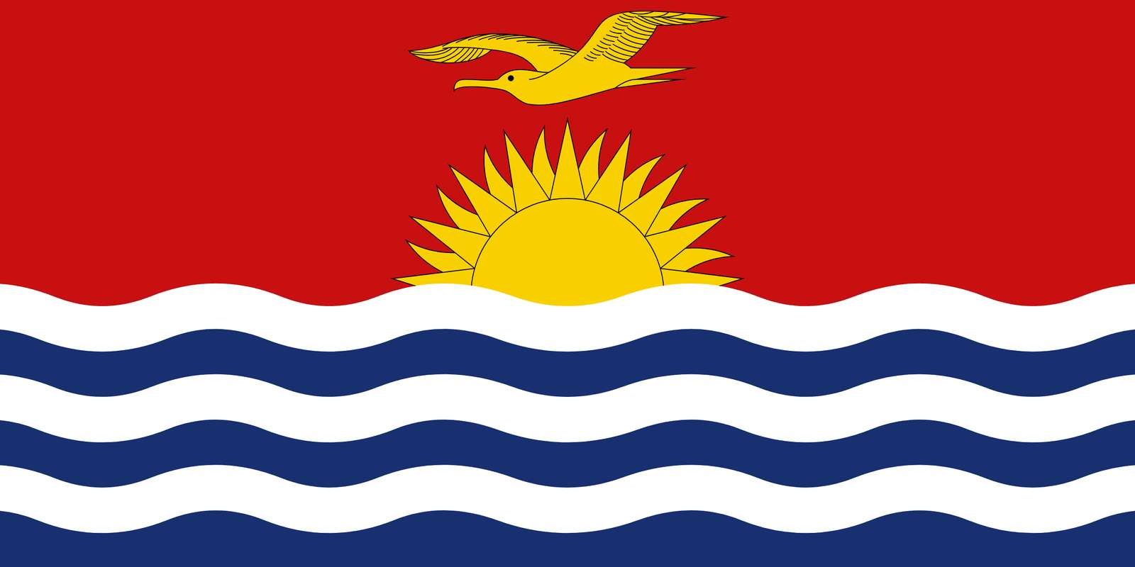 Kiribati-Flagge Online-Puzzle
