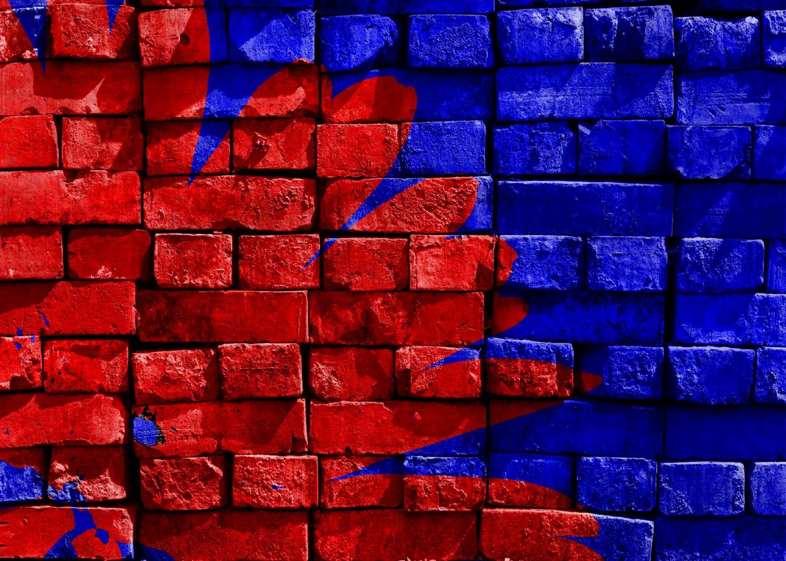 Roșu Albastru Cel mai greu puzzle puzzle online din fotografie