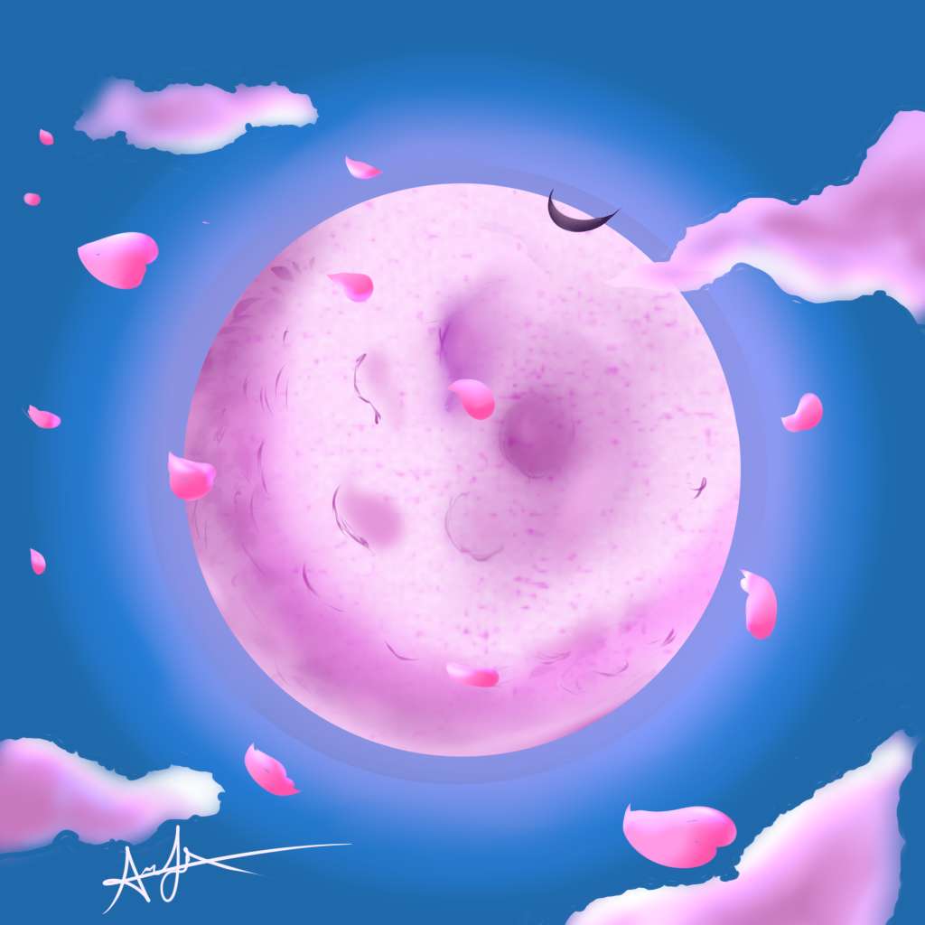Розова луна <3 онлайн пъзел