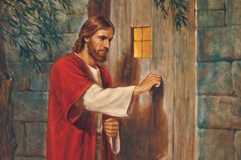 Jesus vid dörren pussel online från foto
