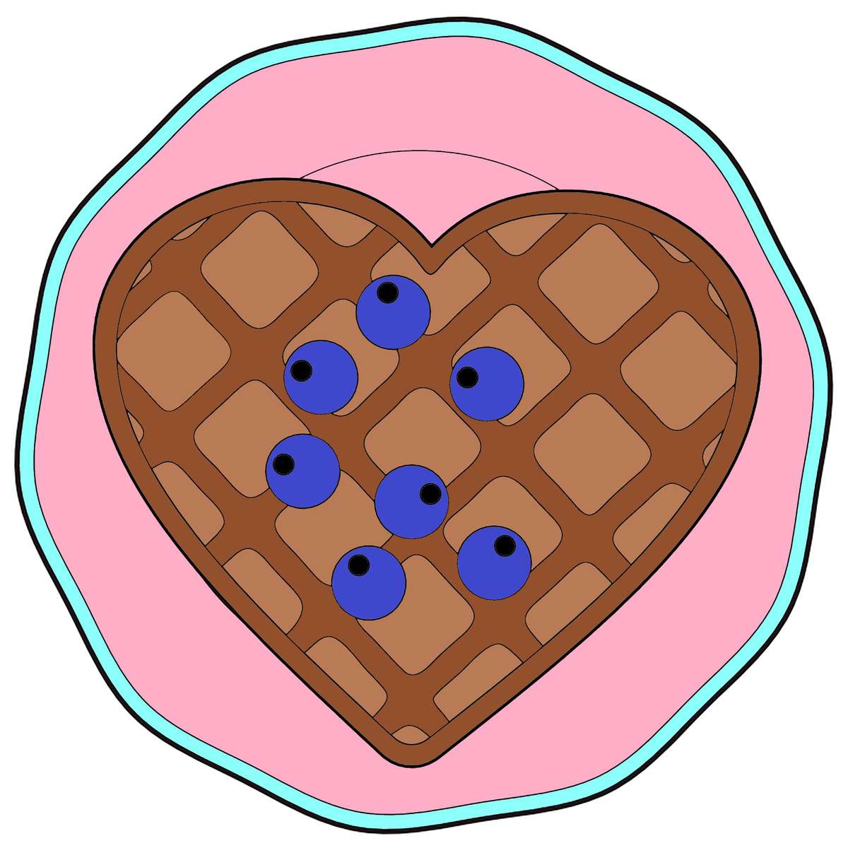Diversão com waffles puzzle online