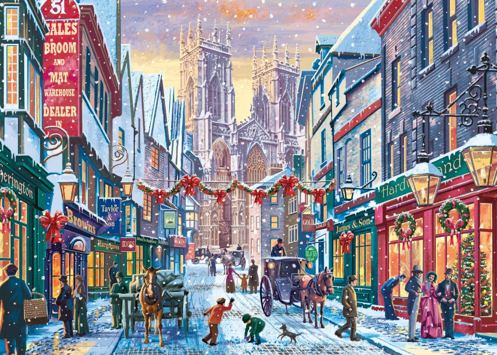 England Christmas puzzle online from photo