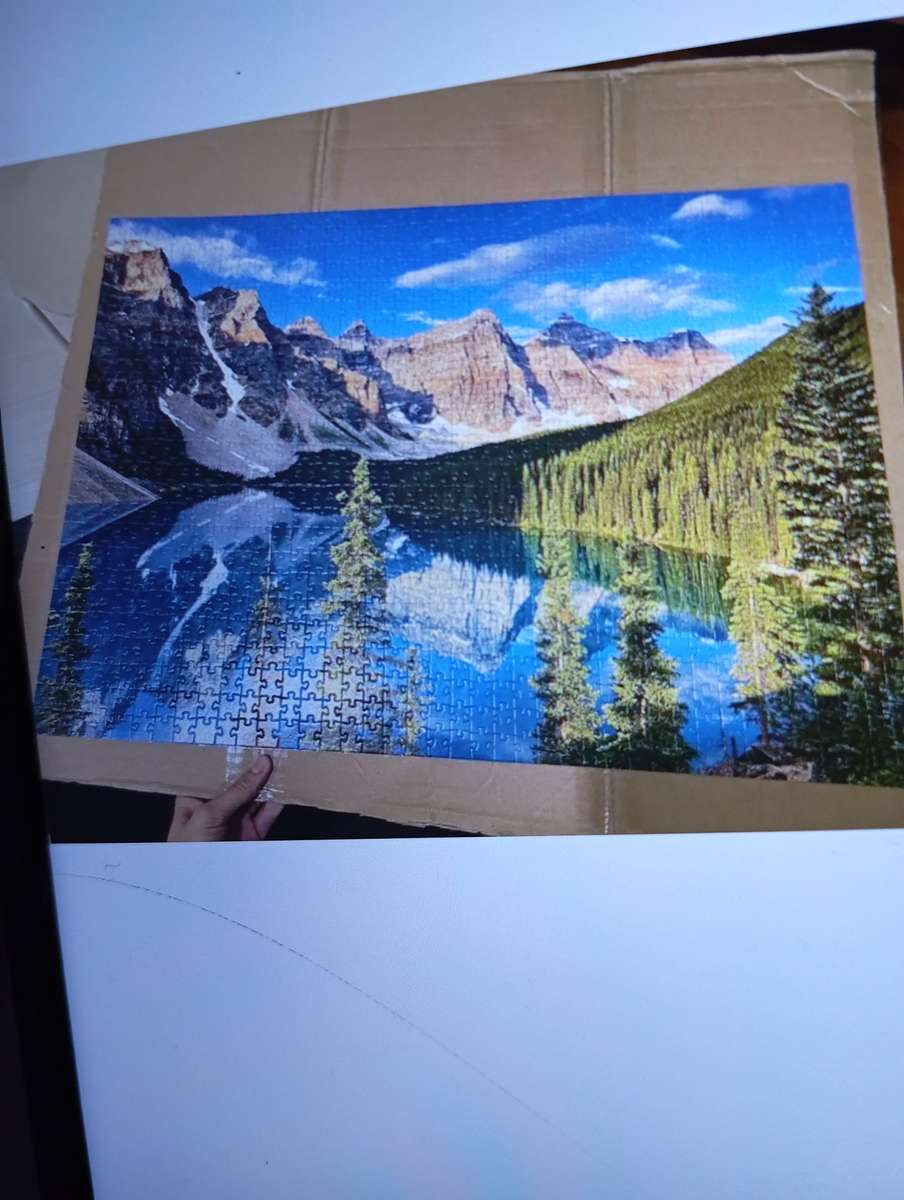 Lac de montagne puzzle en ligne à partir d'une photo