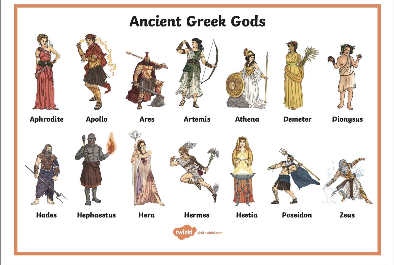 deuses gregos puzzle online