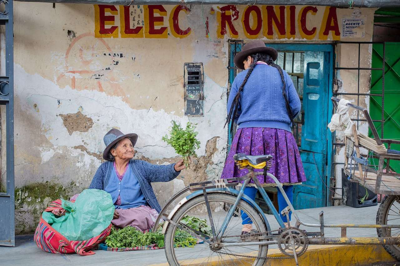 Donna del mercato in Perù puzzle online da foto