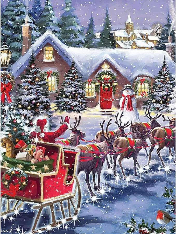 Santa's sleigh puzzle online from photo