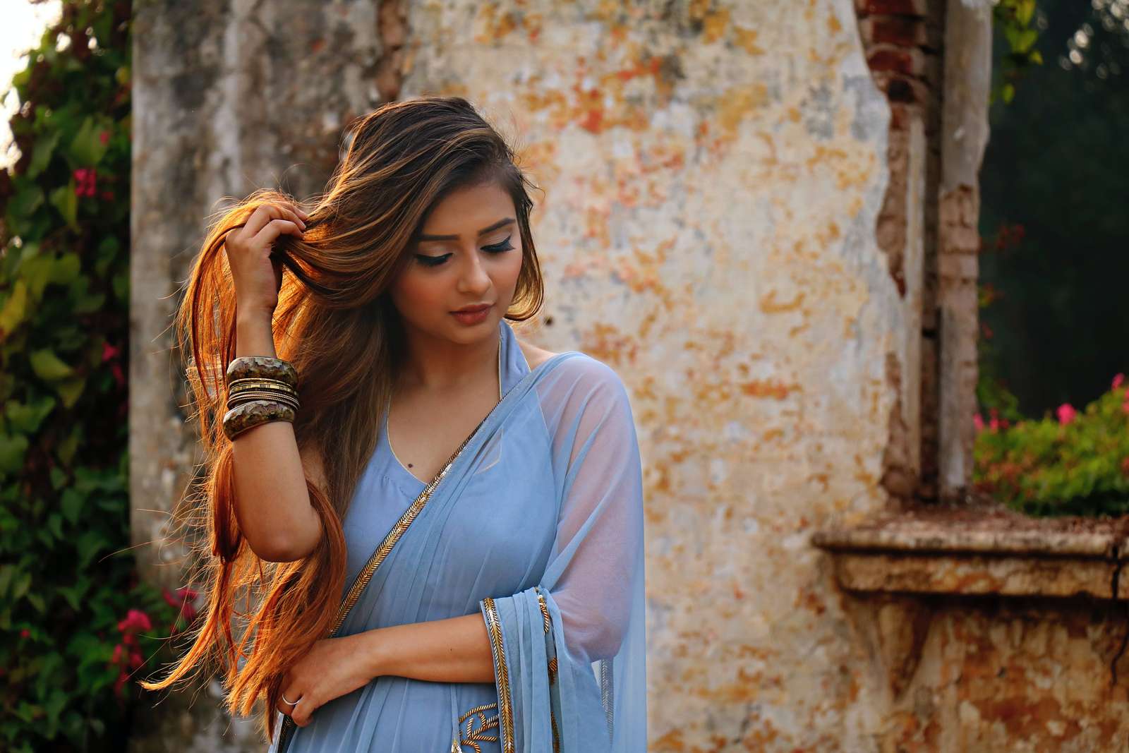 Ινδική ομορφιά παζλ online από φωτογραφία
