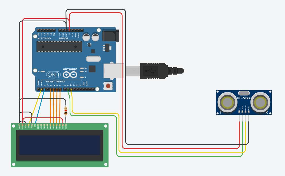 SENSOR DE DISTANTA ULTRASONIC puzzle online